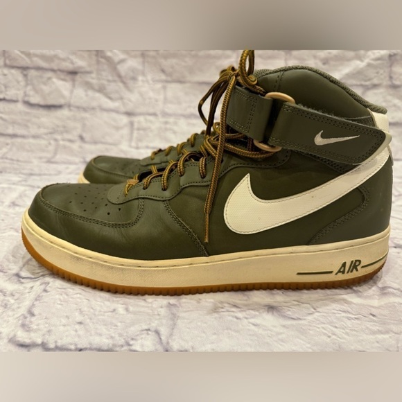 Nike Air Force 1 Mid '07 Medium Olive Green Men’s Size 13 Near Vintage Status - Picture 7 of 9